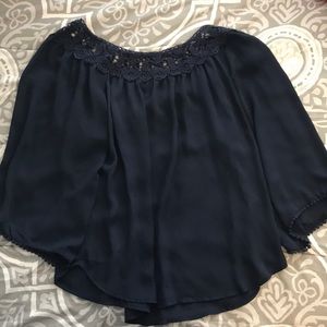 SOLD Navy Blue Blouse